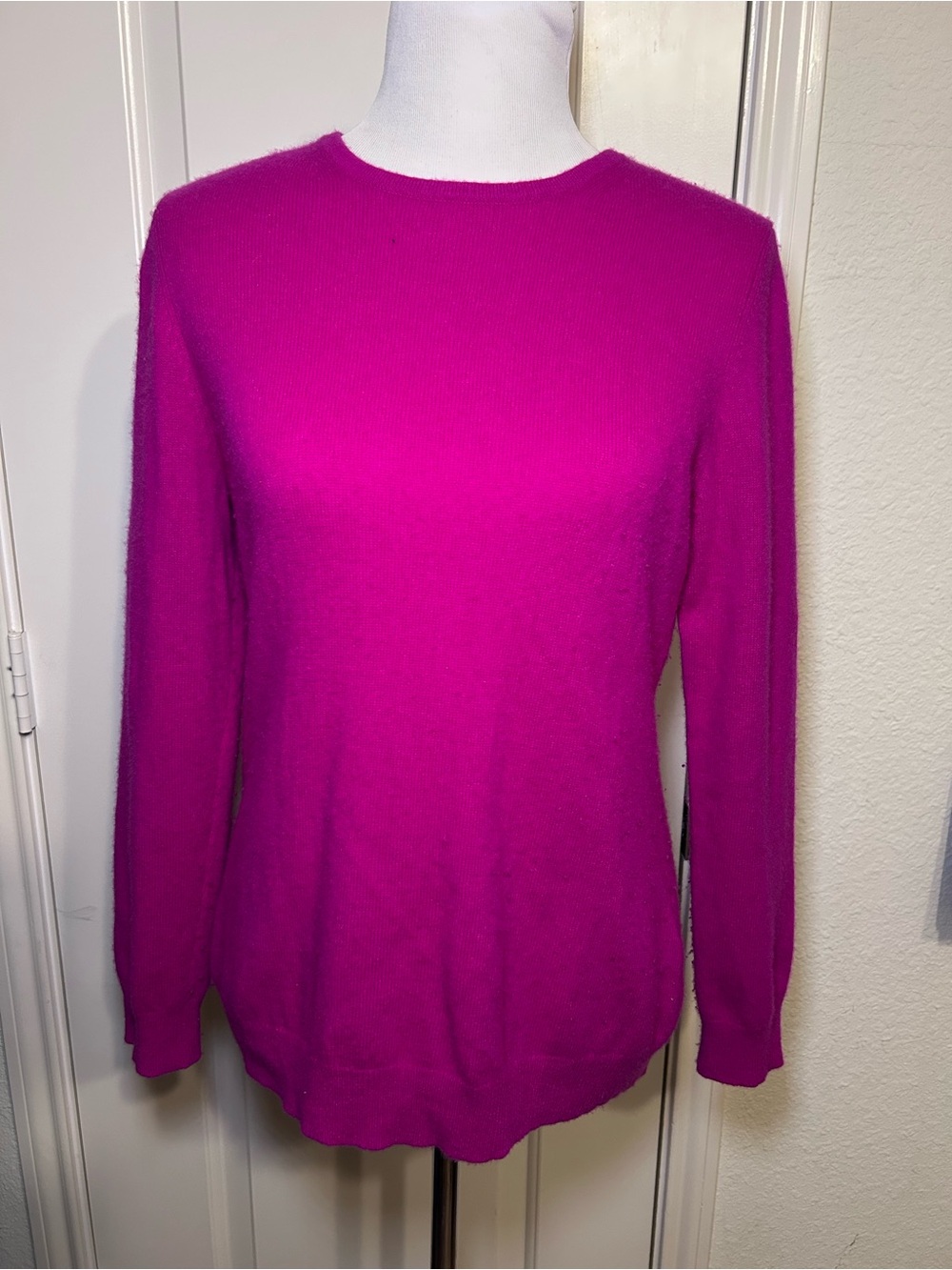 Charter Club Women's Crewneck Sweater in Fuchsia